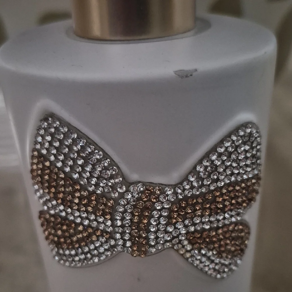 Rachel Zoe White and Gold Bow Soap Dispenser